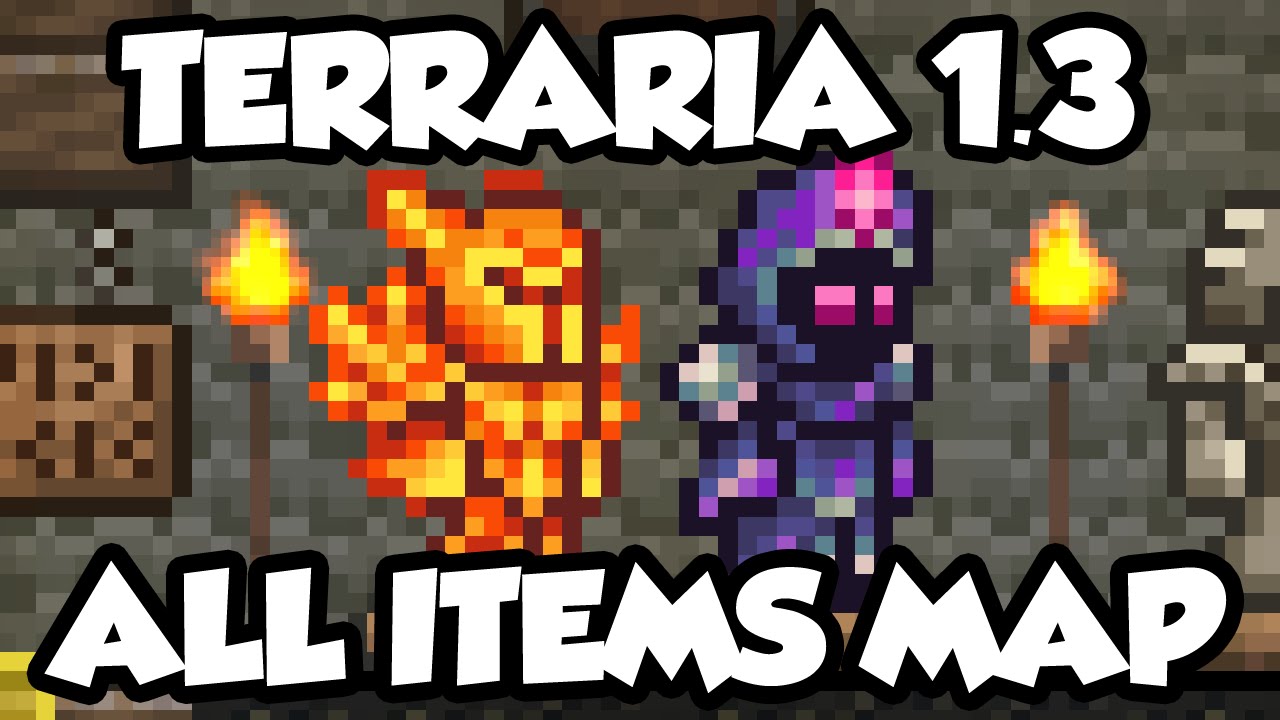 terraria all items map 1.3.5